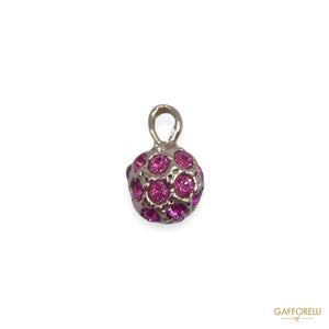 Zamak Ball Zip Puller with Embedded Swarovski 3913