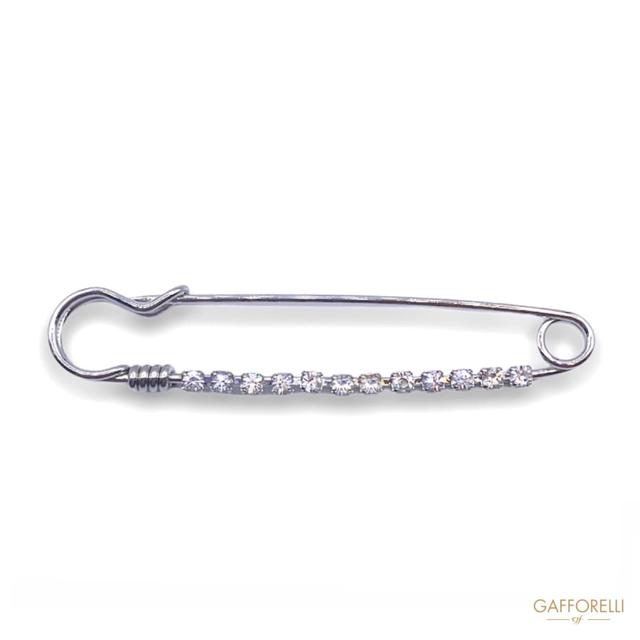 Zamak Brooch with Rhinestones Chain 3533 - Gafforelli Srl