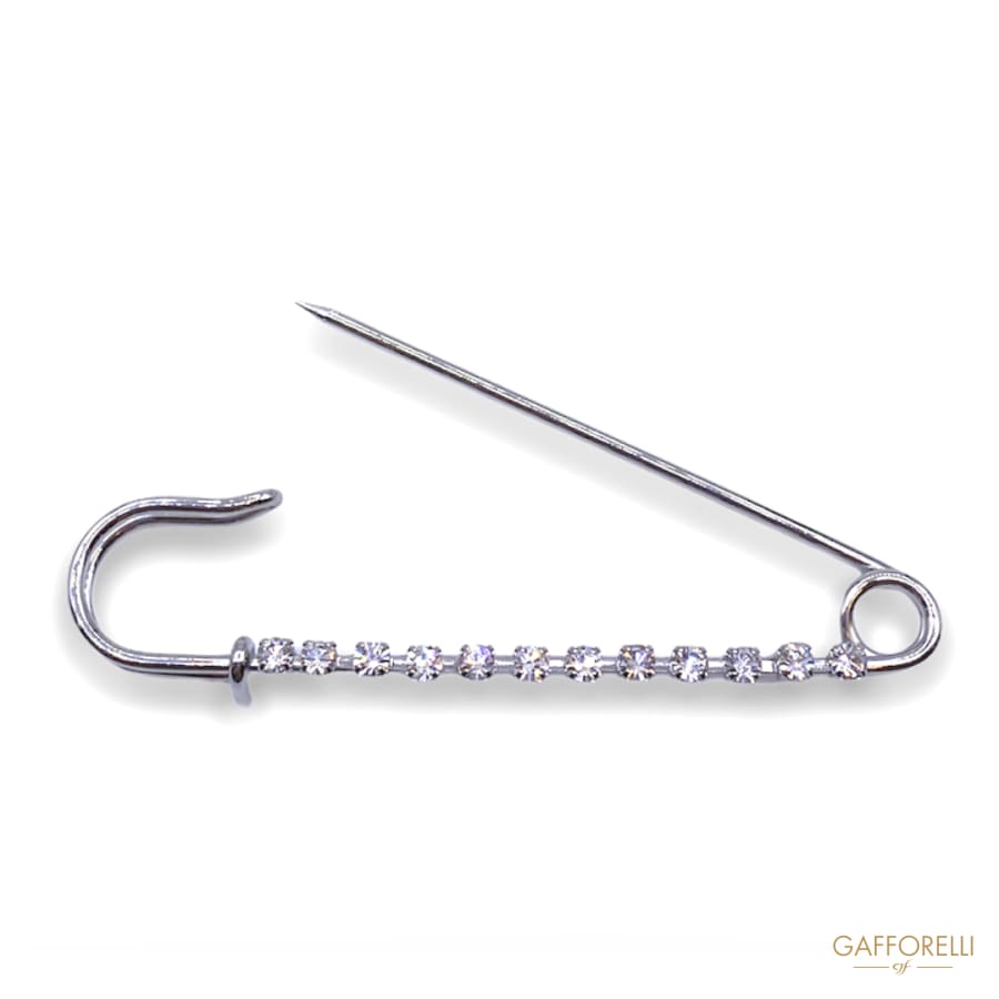 Zamak Brooch with Rhinestones Chain 3533 - Gafforelli Srl