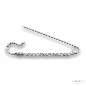 Zamak Brooch with Rhinestones Chain 3533 - Gafforelli Srl