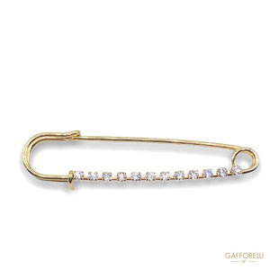 Zamak Brooch with Rhinestones Chain 3533 - Gafforelli Srl