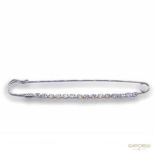 Zamak Brooch with Rhinestones Chain 3533 - Gafforelli Srl