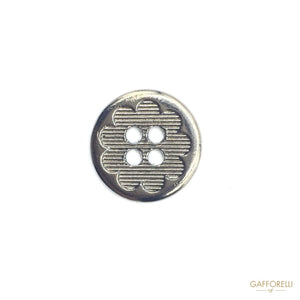 Zamak Buttons With Flower Center - Art. 4784 SHIRT