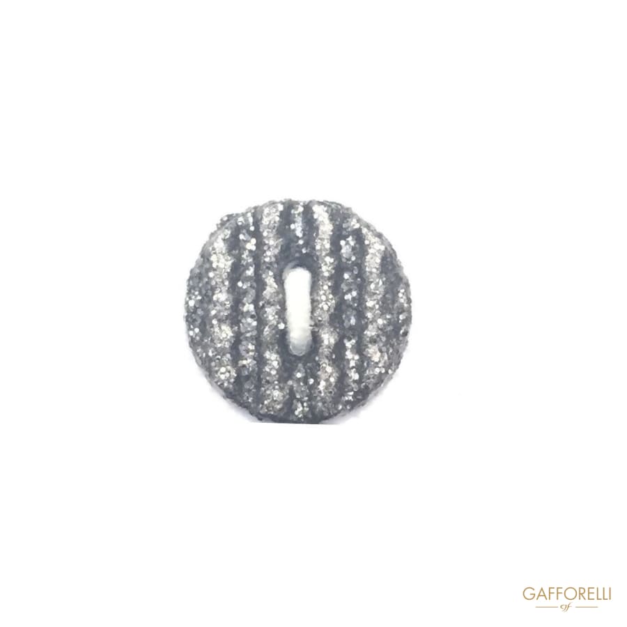 Zamak Buttons Painted With Hematite Glitters - Art. 4748 Gl