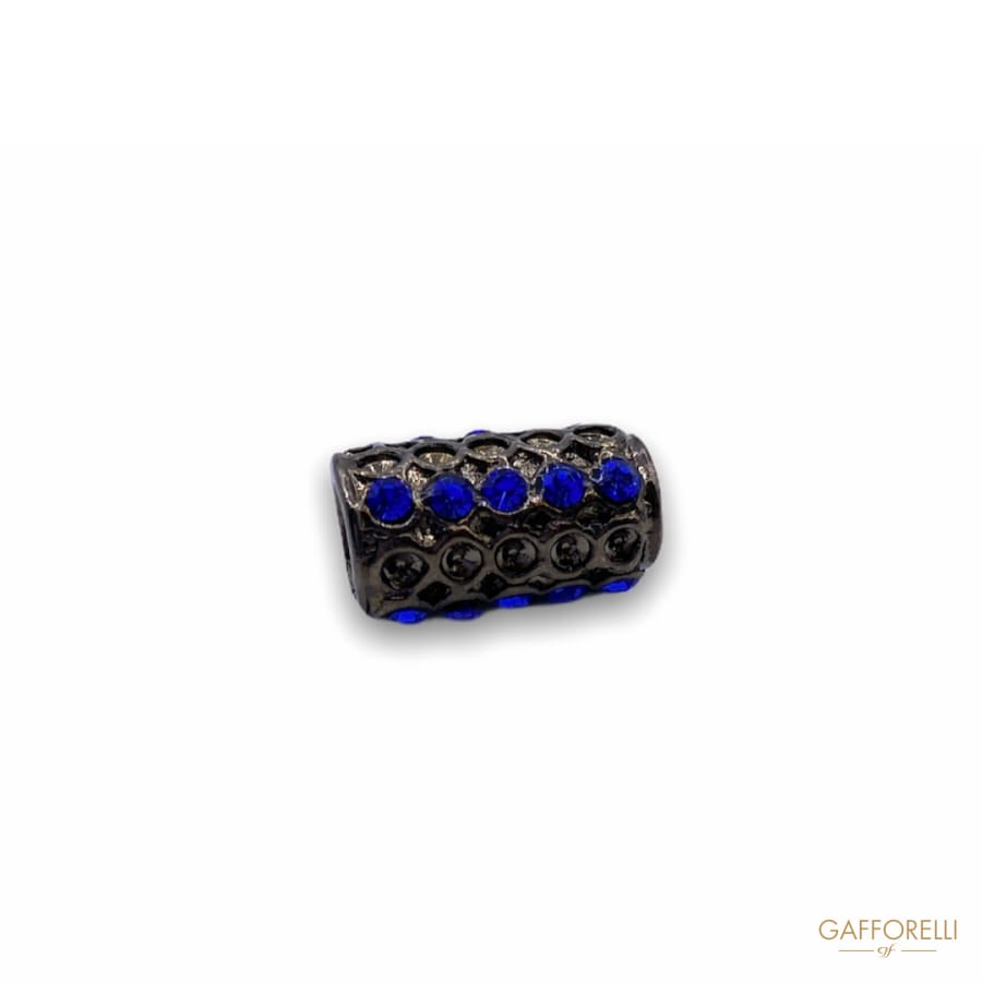 Zamak Cord End Decorated With Colorfull Rhinestones 5336 -