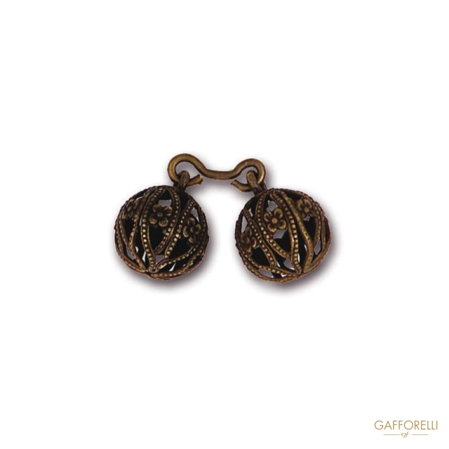 Zamak Cufflink with Flower Fantasy - Art. 4663 Gem women