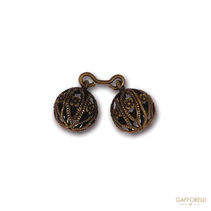 Zamak Cufflink with Flower Fantasy - Art. 4663 Gem women