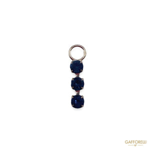 Zamak Puller in Gold Color with Mountain Rhinestones 3387
