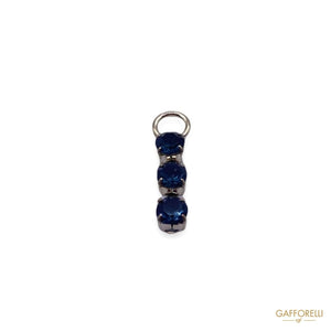 Zamak Puller in Gold Color with Mountain Rhinestones 3387