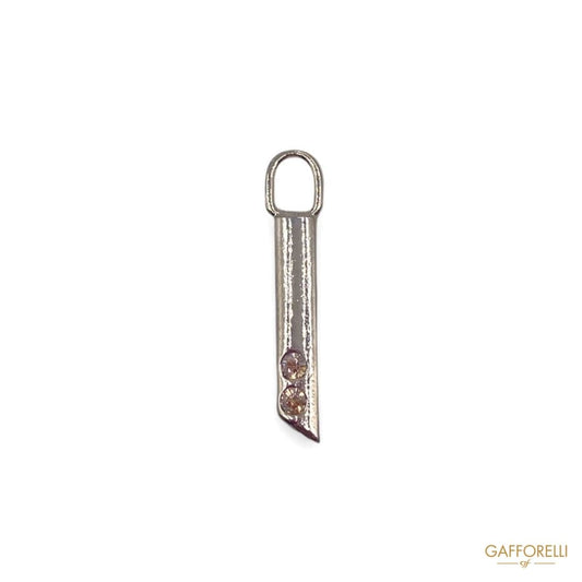 Zamak Zipper with Strass 5091 - Gafforelli Srl zip puller