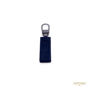 Zip Puller in Silicone and Brass Rectangular Shape 6245