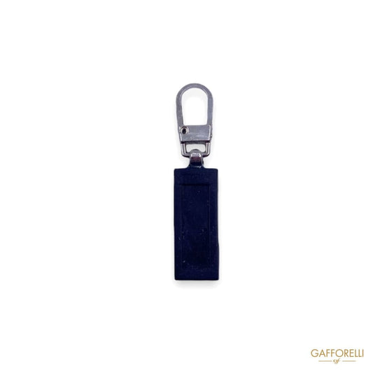 Zip Puller in Silicone and Brass Rectangular Shape 6245