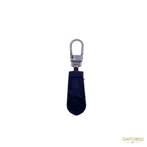 Zip Puller in Silicone and Brass Round Shape 6111