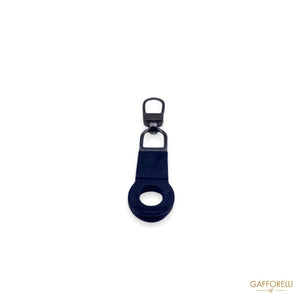 Zip Puller in Silicone and Brass Round Shape with Holes